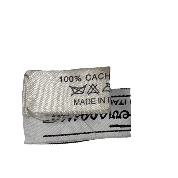 Authentic Salvatore Ferragamo 100% Cashmere Shawl Scarf, 27x60 Fringe Jaguar - Picture 5 of 6